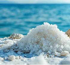 Mineral salt formations at the Dead Sea