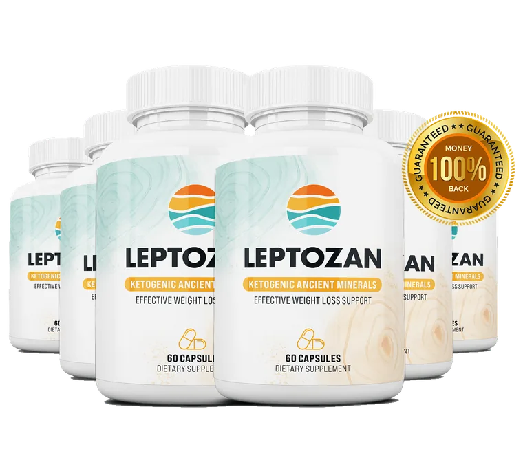 Leptozan six bottle package with money-back guarantee seal